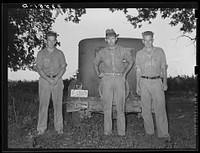 [Untitled photo, possibly related to: Migrants from Florida, who are working in the truck fields of Wagner County, Oklahoma] by Russell Lee