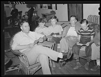 Director of boys' camp and some of the boys. El Porvenir, New Mexico by Russell Lee