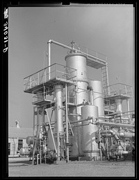 Oil refinery equipment. Seminole, Oklahoma by Russell Lee