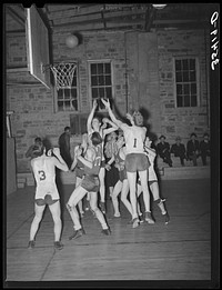 Basketball game. Eufaula, Oklahoma by Russell Lee