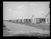 Houses for permanent agricultural workers at the migratory labor camp at Robstown, Texas by Russell Lee