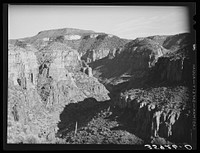 Black River Canyon at Beckers Butte. Gila County, Arizona by Russell Lee