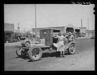 [Untitled photo, possibly related to: Farmer with his truck loaded with goods which he has bought from the United Producers and Consumers Cooperative. Phoenix, Arizona] by Russell Lee