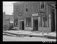 Cafe and bar in Mogollon, New Mexico by Russell Lee