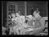Sunday school singing. Pie Town, New Mexico by Russell Lee