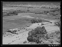 Farmstead of Spanish-American farmer. Amalia, New Mexico by Russell Lee