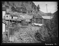 Houses at Ophir, Colorado. This is a gold mining town by Russell Lee