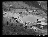 [Untitled photo, possibly related to: Active gold mill in San Juan County, Colorado. A great deal of water is necessary to process the ore] by Russell Lee