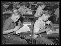Mormon boys in school. Santa Clara, Utah. See general caption by Russell Lee