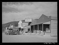 Part of the main street of Summit City, Shasta County, California. This is a boom town grown up in the vicinity of Shasta Dam now under construction by Russell Lee