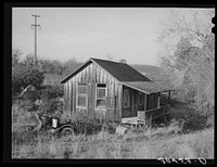 Deserted houses are becoming more common in Placer County, California, as farms are abandoned and even the tenants move away. Changed market conditions, which make it impossible to market the older varieties of fruits, is responsible for the exodus by Russell Lee