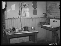 Corner of kitchen of "broke and in debt" fruit farmer. Placer County, California by Russell Lee