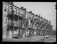 Back of apartment house rented to African Americans. Chicago, Illinois by Russell Lee