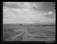 View of Owyhee River Valley which supplies irrigation water to Dead Ox Flat, Malheur County, Oregon by Russell Lee