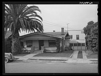 [Untitled photo, possibly related to: Houses at 3677 Jackdaw Street. Rent has been increased from twenty-eight dollars per month to fifty dollars for house in front and twelve to thirty-five dollars for house in rear. San Diego, California] by Russell Lee