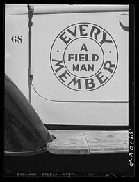 Slogan on truck of the Dairymen's Cooperative Creamery. Caldwell, Canyon County, Idaho by Russell Lee