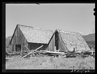 Barns. Garden Valley, Boise County, Idaho by Russell Lee