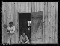 Migratory agricultural workers during the apple season at a camp near Bridgeville, Delaware. Sourced from the Library of Congress.