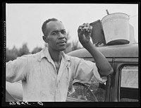 James Edwards, migratory agricultural laborer who has been following the seasons since 1928. Near Shawboro, North Carolina. Sourced from the Library of Congress.