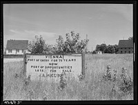 Sign on a vacant lot in Vienna, Maryland. Sourced from the Library of Congress.