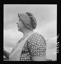 [Untitled photo, possibly related to: Farm woman was working in fields along Route 79, just outside Ithaca, New York]. Sourced from the Library of Congress.