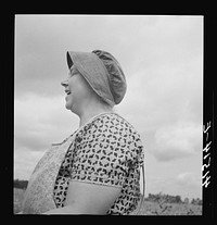 [Untitled photo, possibly related to: Farm woman was working in fields along Route 79, just outside Ithaca, New York]. Sourced from the Library of Congress.