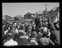 [Untitled photo, possibly related to: Mr. E.S. Beardsley, auctioneer. At the auction of Mr. Anthony Tacek's farm in Derby, Connnecticut]. Sourced from the Library of Congress.