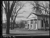 Church in square at Mystic, Connecticut. Sourced from the Library of Congress.