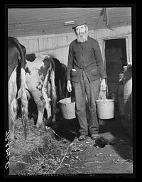 [Untitled photo, possibly related to: Mr. Abraham Lapping. He and his wife run a small poultry and dairy farm and take in tourists during the summer. They are part of the Jewish community in Colchester, Connecticut]. Sourced from the Library of Congress.