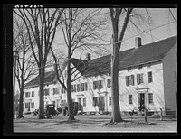 Old company house in Fitchville, Connecticut. The Palmer Brothers mill in town is busy with orders for comforters for the Army. Sourced from the Library of Congress.