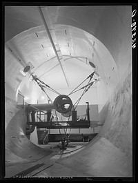 A new wind tunnel under construction at the Pratt and Whitney Aircraft Corporation as part of the expansion program. East Hartford, Connecticut. Sourced from the Library of Congress.