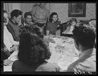 The Crouch family at their annual Thanksgiving dinner in Ledyard, Connecticut. Sourced from the Library of Congress.