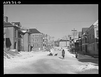 [Untitled photo, possibly related to: Children sledding in Haverhill, Massachusetts]. Sourced from the Library of Congress.