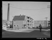 Workers' houses near textile mill New Bedford, Massachusetts. Sourced from the Library of Congress.