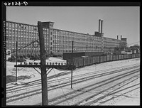 The Ayer [i.e. Wood] textile mill in Lawrence, Massachusetts. Sourced from the Library of Congress.