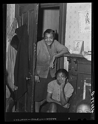 [Untitled photo, possibly related to: Children of Mr. W. Jones, living in a substandard house in Rochester, Pennsylvania]. Sourced from the Library of Congress.