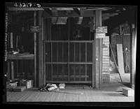 [Untitled photo, possibly related to: Inside the closed Olive Stove Works, Rochester, Pennsylvania. It is now in the hands of receivers]. Sourced from the Library of Congress.