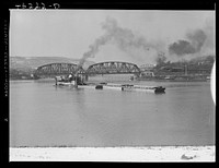 [Untitled photo, possibly related to: A dredge working on the Ohio river at Rochester, Pennsylvania]. Sourced from the Library of Congress.
