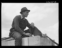 Tenant farmer who has to move out of the Camp Croft area. Near Pacolet, South Carolina. Sourced from the Library of Congress.