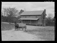 Tenant farmer moving the last of his load out of his farmer home in Camp Croft area. Near Whitestone, South Carolina. Sourced from the Library of Congress.