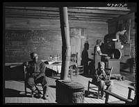  preacher and his wife live in this converted schoolhouse with two grandchildren. The rest of their children have all left the county. Heard County, Georgia. Sourced from the Library of Congress.