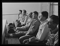A Food for Defense meeting of white FSA (Farm Security Administration) borrowers at White Plains. Greene County, Georgia. Sourced from the Library of Congress.