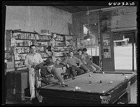 Franklin, Heard County, Georgia. A game of pool in the general store. Sourced from the Library of Congress.