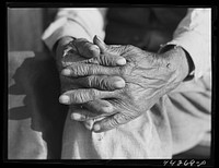 [Untitled photo, possibly related to: Hands of Mr. Henry Brooks, ex-slave. Parks Ferry Road, Greene County, Georgia]. Sourced from the Library of Congress.