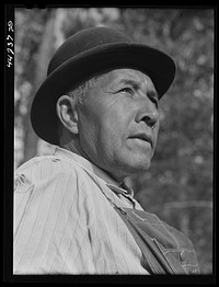 [Untitled photo, possibly related to: Mr. Frank Barnett, a  farmer who is part Cherokee Indian. Scull Shoals, Greene County, Georgia]. Sourced from the Library of Congress.