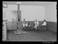 In the Childersburg Chamber of Commerce which also serves as the town hall. Childersburg, Alabama. Sourced from the Library of Congress.