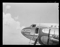 The nose of one of the airliners. Municipal airport, Washington, D.C.. Sourced from the Library of Congress.