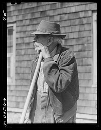 George Drake, who is eighty-five, who lived on his farm in the Pine Camp expansion area for sixty-nine years, must move out. New York. Sourced from the Library of Congress.