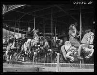 The merry-go-round at the Rutland Fair. Vermont. Sourced from the Library of Congress.