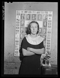 [Untitled photo, possibly related to: Mrs. Horatio Weaver, wife of a FSA (Farm Security Administration) dairy farmer in the town of Tinmouth, Vermont]. Sourced from the Library of Congress.